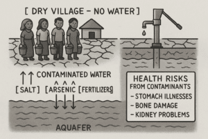 Groundwater contamination prevention through hydrogeological survey and water testing