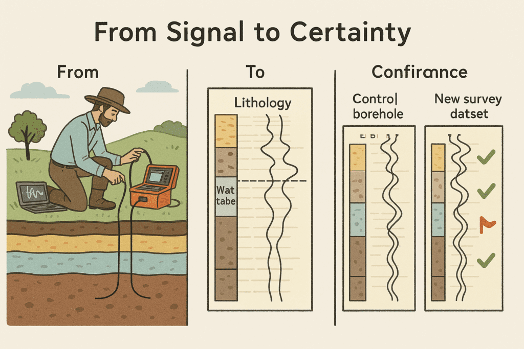 Control sounding geophysical survey
